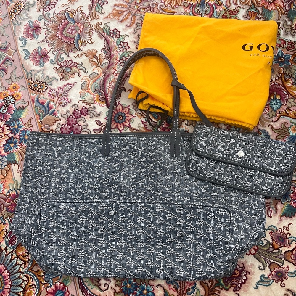 St Louis Goyard PM gray tote bag